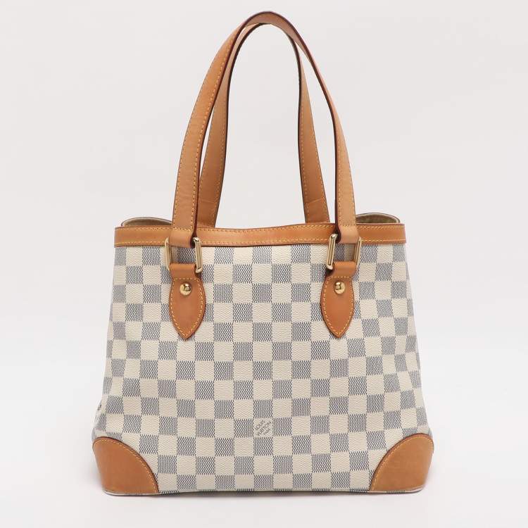 Pre Owned Louis Vuitton Hampstead PM Damier Azur Bag
