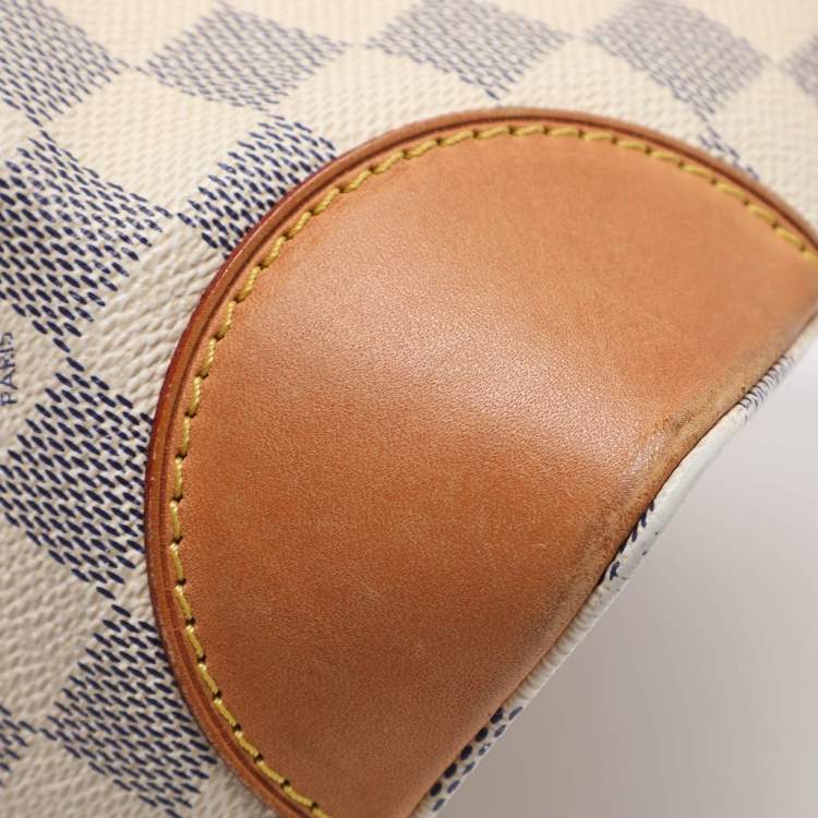 Pre Owned Louis Vuitton Hampstead PM Damier Azur Bag