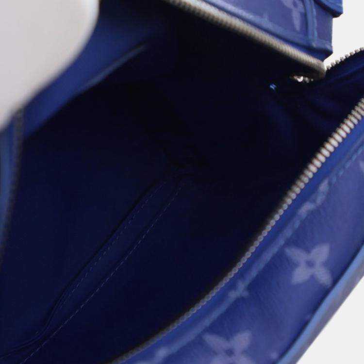 Pre Owned Louis Vuitton Blue Monogram Clouds Soft Trunk Messenger