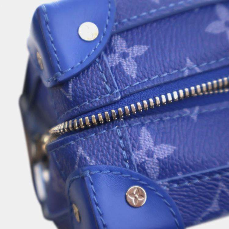 Pre Owned Louis Vuitton Blue Monogram Clouds Soft Trunk Messenger