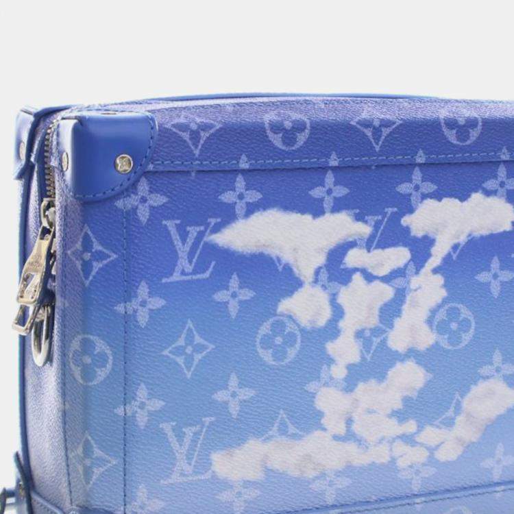 Pre Owned Louis Vuitton Blue Monogram Clouds Soft Trunk Messenger