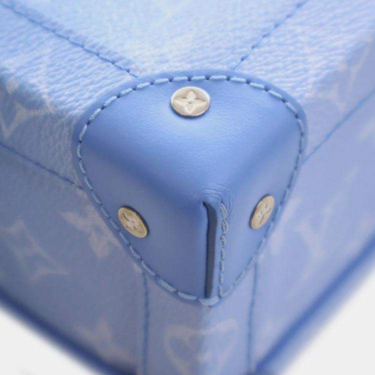 Pre Owned Louis Vuitton Blue Monogram Clouds Soft Trunk Messenger
