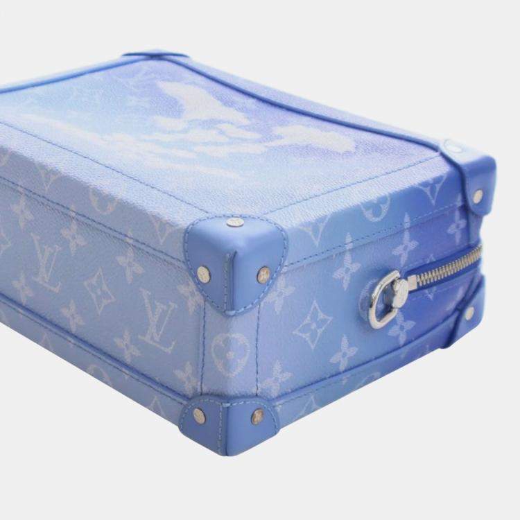 Pre Owned Louis Vuitton Blue Monogram Clouds Soft Trunk Messenger