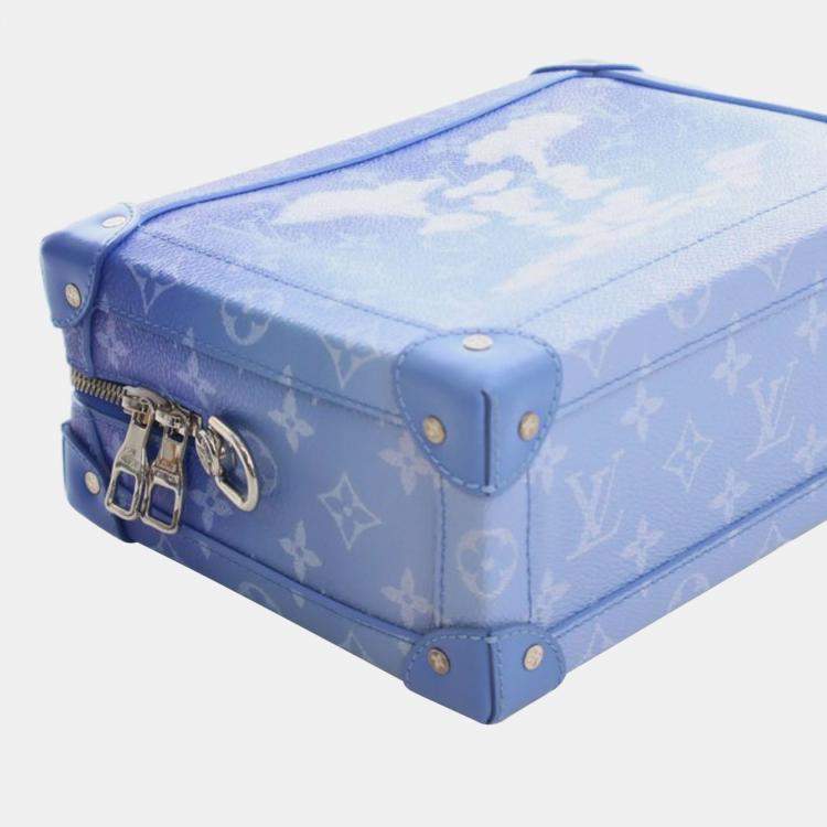 Pre Owned Louis Vuitton Blue Monogram Clouds Soft Trunk Messenger