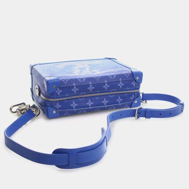 Pre Owned Louis Vuitton Blue Monogram Clouds Soft Trunk Messenger