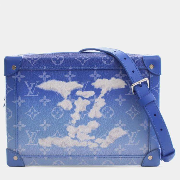 Pre Owned Louis Vuitton Blue Monogram Clouds Soft Trunk Messenger