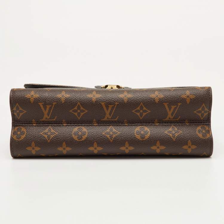 Pre Owned Louis Vuitton Victoire Black Monogram Canvas and Leather Bag