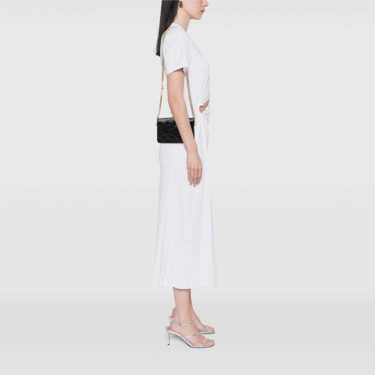 Pre Owned Louis Vuitton Black Monogram Embossed Pochette Coussin