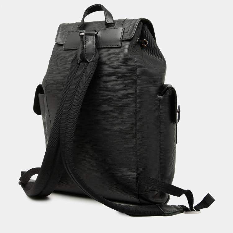 Pre Owned Louis Vuitton Black Epi Christopher Backpack PM