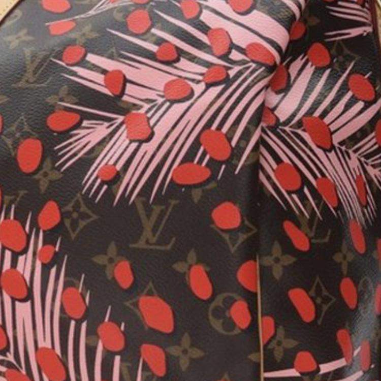 Pre Owned Louis Vuitton Brown Monogram Jungle Dots Keepall Bandouliere 50