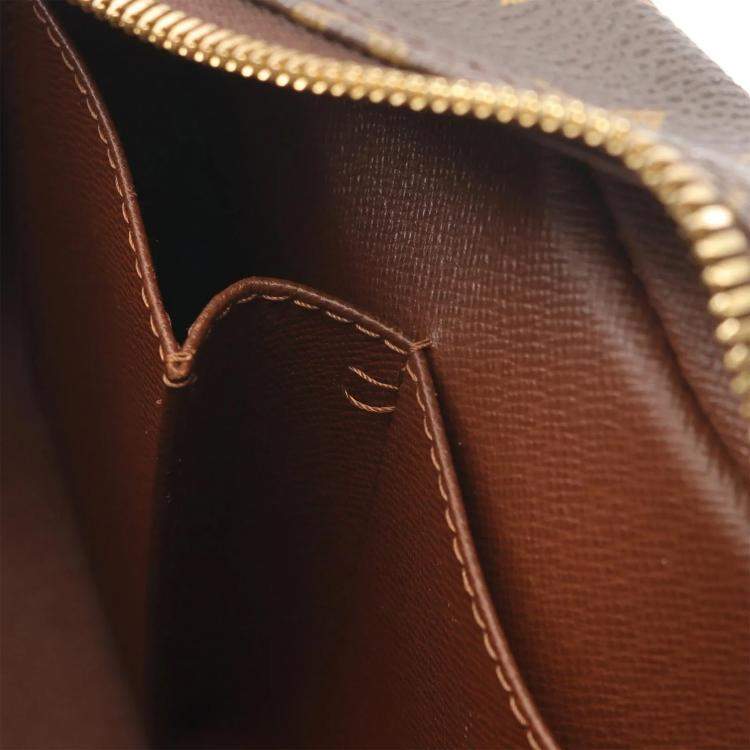 Pre Owned Louis Vuitton Cite MM Brown Monogram Canvas Leather Shoulder Bag