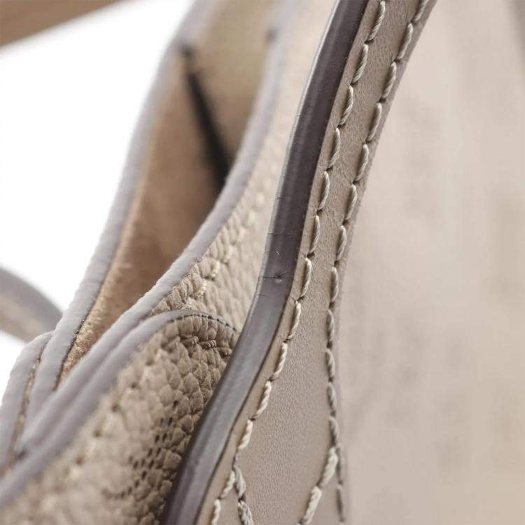 Pre Owned Louis Vuitton Hina PM Beige Mahina Leather Tote Bag