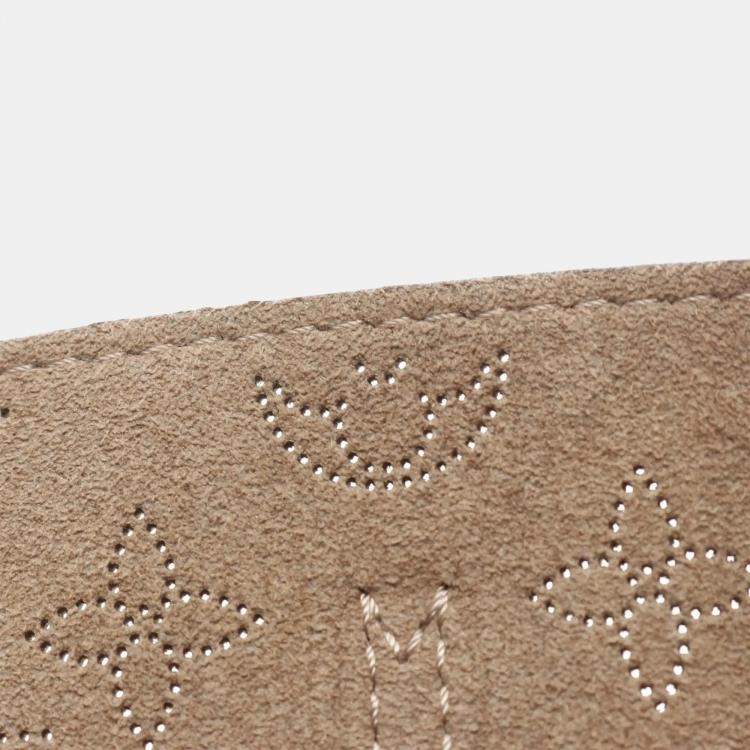 Pre Owned Louis Vuitton Hina PM Beige Mahina Leather Tote Bag