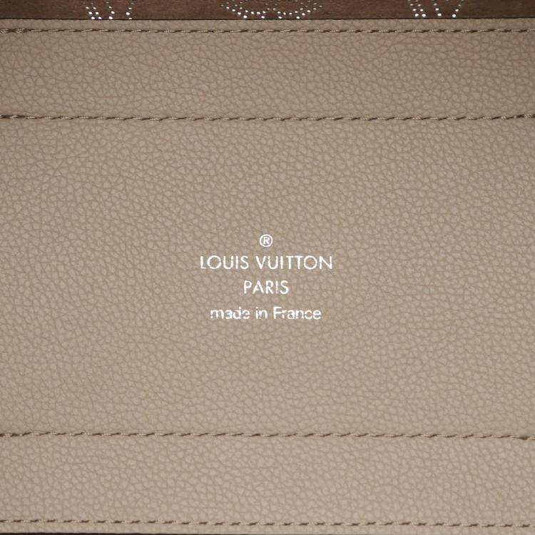 Pre Owned Louis Vuitton Hina PM Beige Mahina Leather Tote Bag