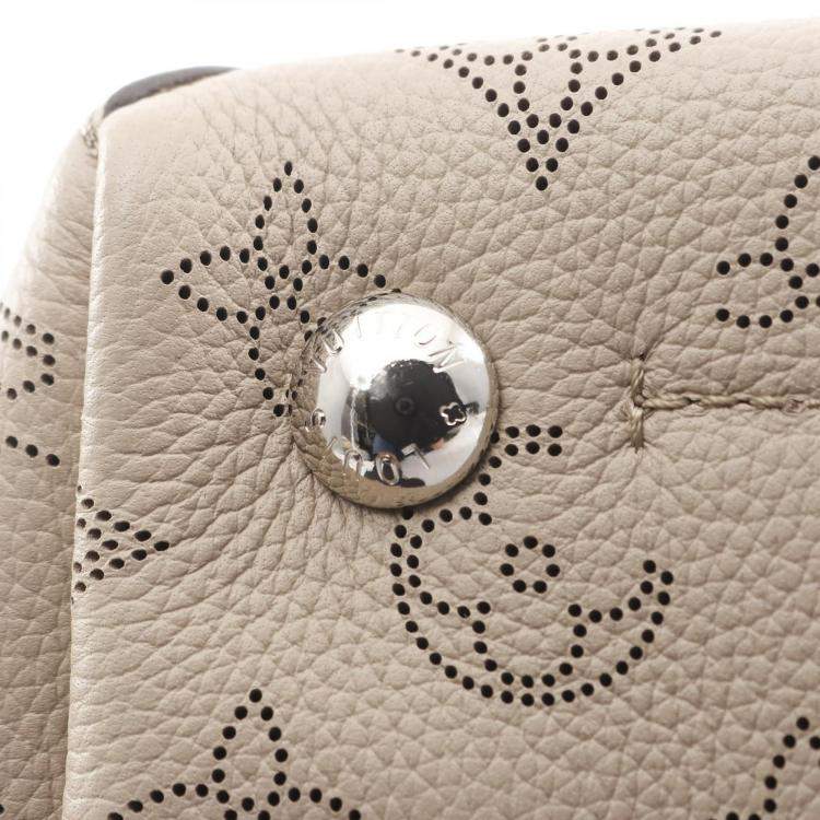 Pre Owned Louis Vuitton Hina PM Beige Mahina Leather Tote Bag