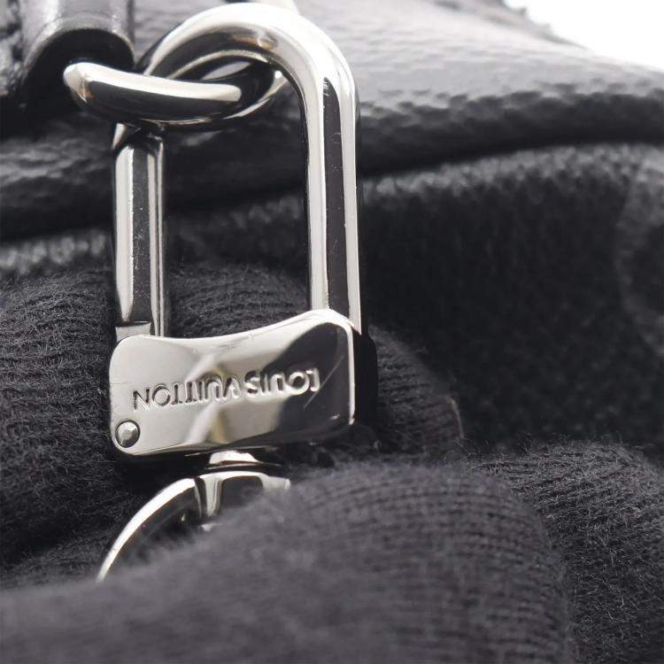 Pre Owned Louis Vuitton Double Phone Pouch Monogram Eclipse Reverse Canvas Shoulder Bag