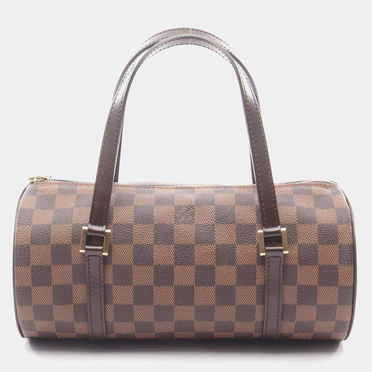 Pre Owned Louis Vuitton Papillon 26 Brown Damier Ebene Canvas Shoulder Bag