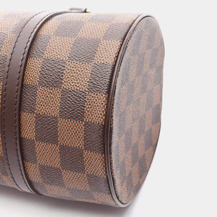 Pre Owned Louis Vuitton Papillon 26 Brown Damier Ebene Canvas Shoulder Bag