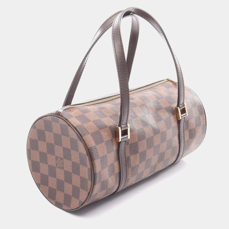 Pre Owned Louis Vuitton Papillon 26 Brown Damier Ebene Canvas Shoulder Bag