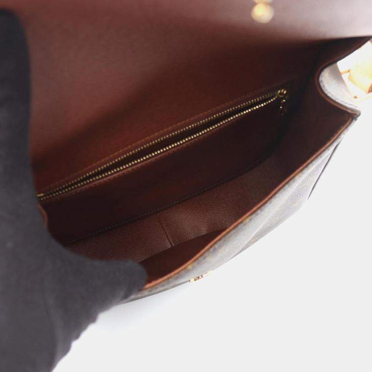 مملوكة مسبقًا Louis Vuitton Saint Cloud GM Brown Monogram Canvas Leather Crossbody Bag