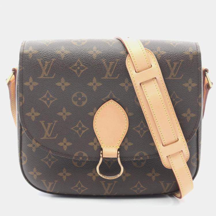 مملوكة مسبقًا Louis Vuitton Saint Cloud GM Brown Monogram Canvas Leather Crossbody Bag