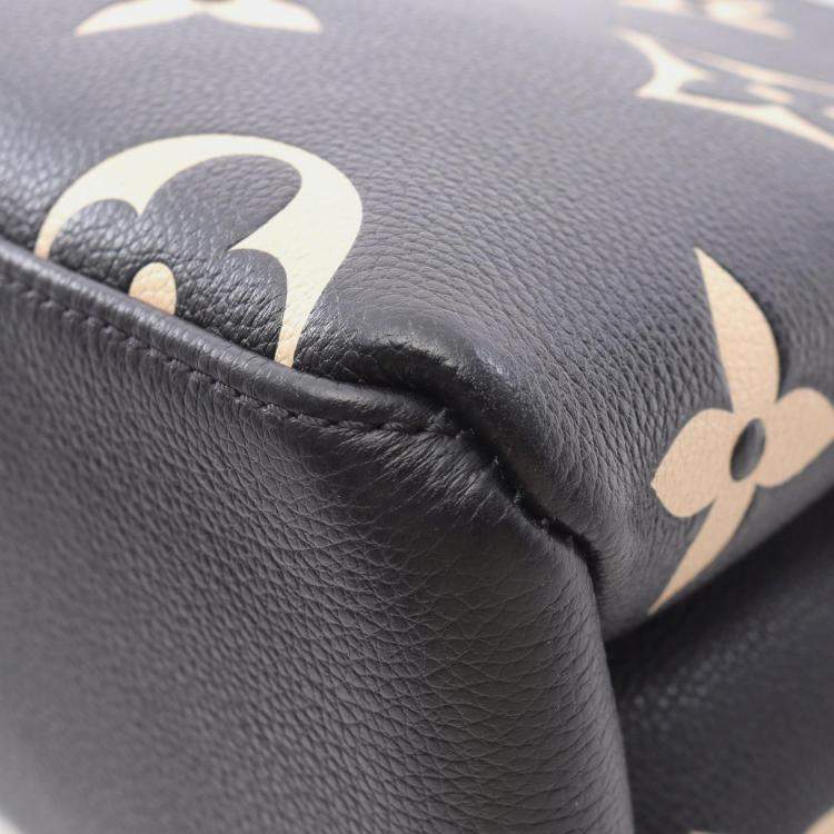 Pre Owned Louis Vuitton Petit Palais PM Bicolor Monogram Empreinte Leather Shoulder Bag