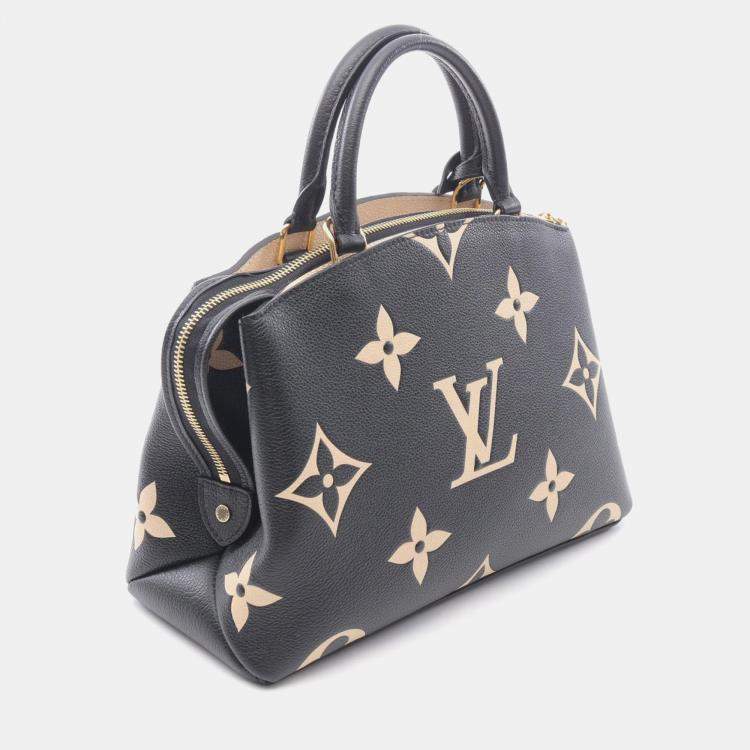 Pre Owned Louis Vuitton Petit Palais PM Bicolor Monogram Empreinte Leather Shoulder Bag