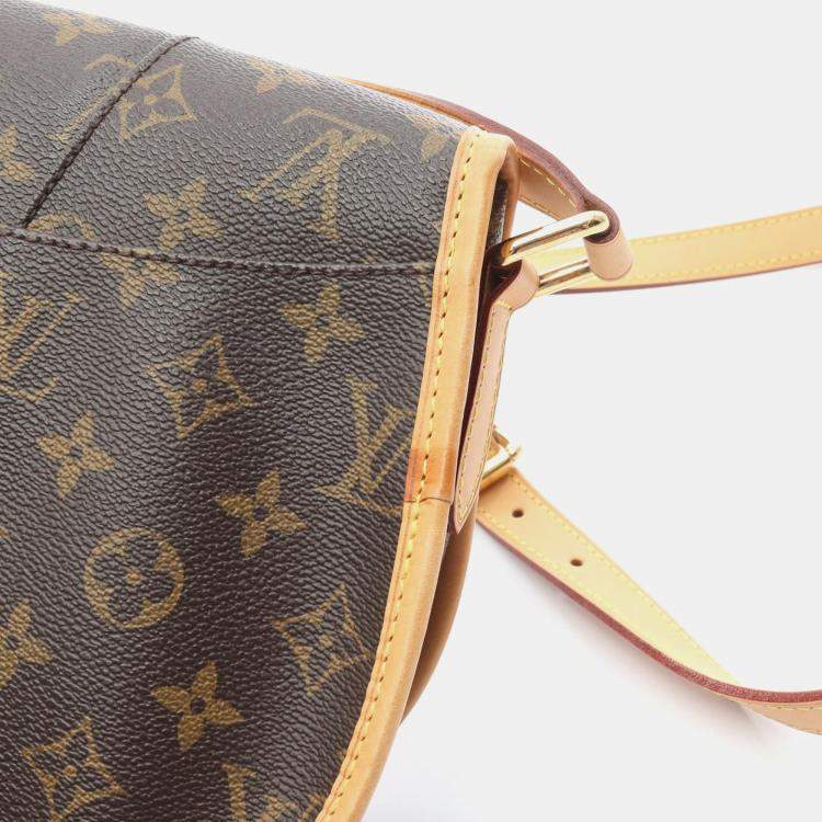 مملوكة مسبقًا Louis Vuitton Menilmontant PM Brown Monogram Canvas Leather Crossbody Bag