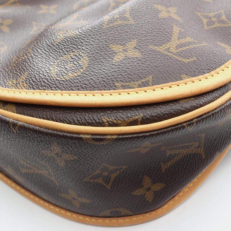 مملوكة مسبقًا Louis Vuitton Menilmontant PM Brown Monogram Canvas Leather Crossbody Bag