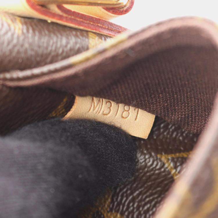 مملوكة مسبقًا Louis Vuitton Menilmontant PM Brown Monogram Canvas Leather Crossbody Bag