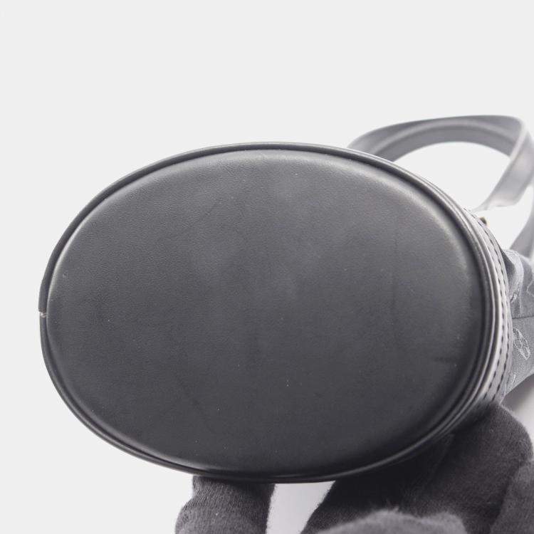 Pre Owned Louis Vuitton Bucket Black Monogram Satin Shoulder Bag