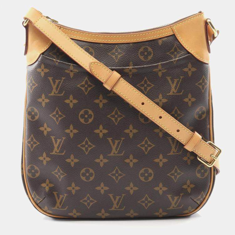 Pre Owned Louis Vuitton Odeon PM Brown Monogram Canvas Crossbody Bag