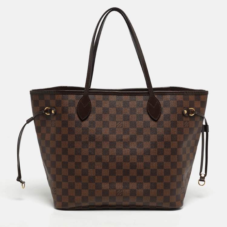 Pre Owned Louis Vuitton Neverfull MM Damier Ebene Canvas Bag