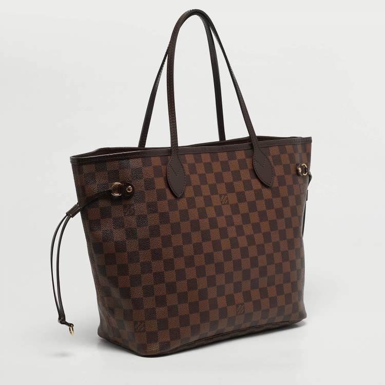 Pre Owned Louis Vuitton Neverfull MM Damier Ebene Canvas Bag