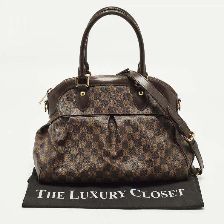 Pre Owned Louis Vuitton Trevi PM Damier Ebene Canvas Bag