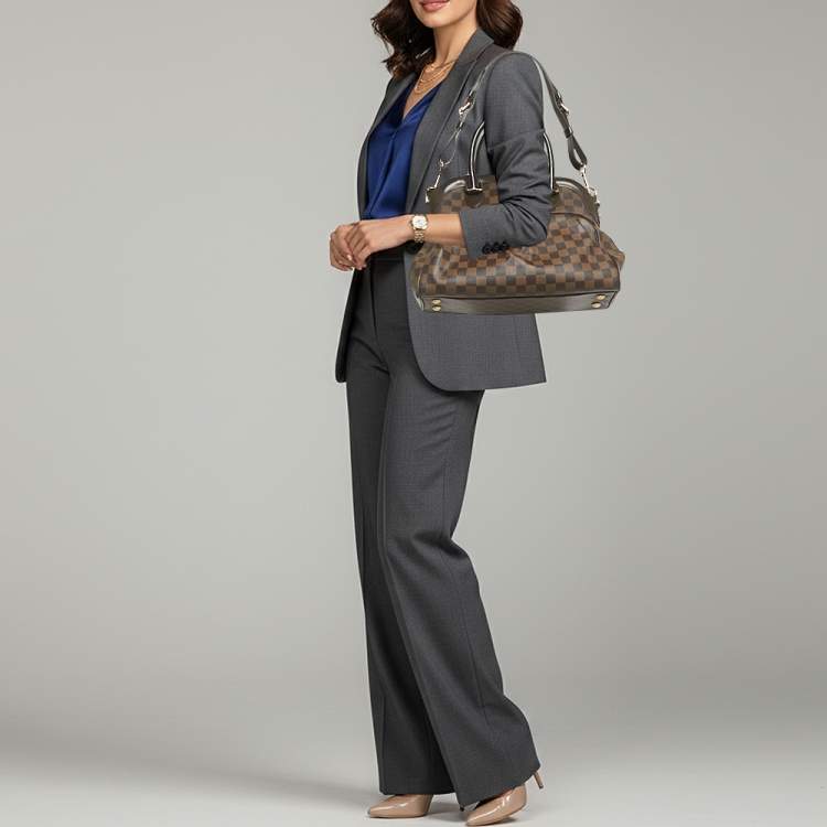 Pre Owned Louis Vuitton Trevi PM Damier Ebene Canvas Bag