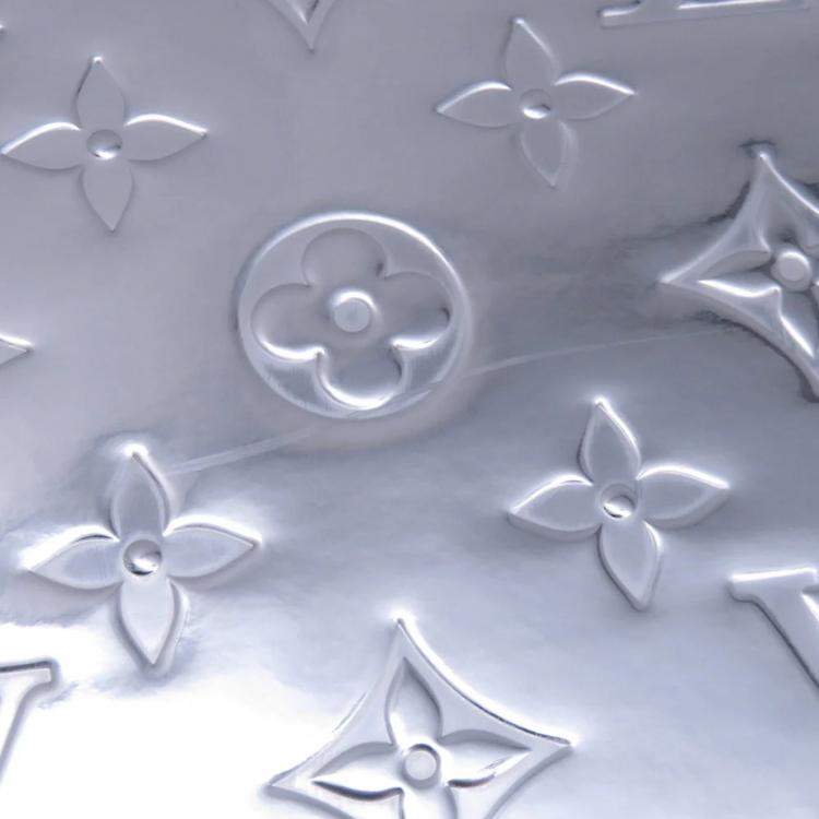 Pre Owned Louis Vuitton Cotteville Silver Monogram Mirror Size 40