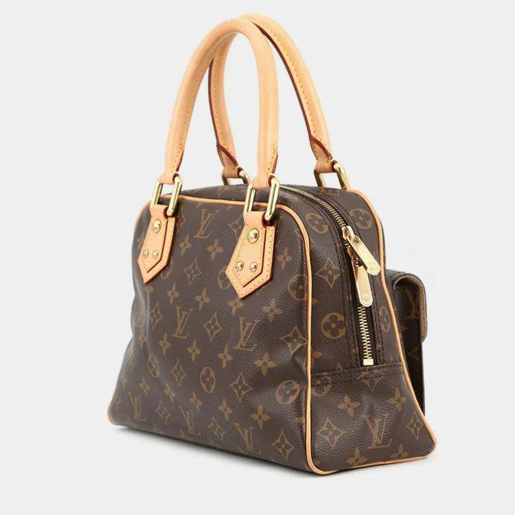 Pre Owned Louis Vuitton Manhattan Beige Monogram Size Pm