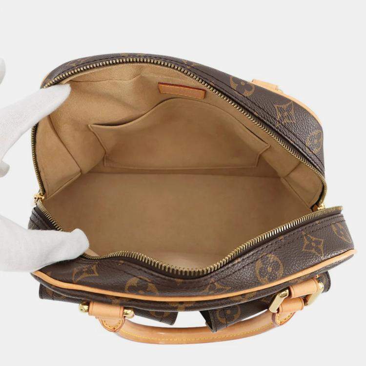 Pre Owned Louis Vuitton Manhattan Beige Monogram Size Pm