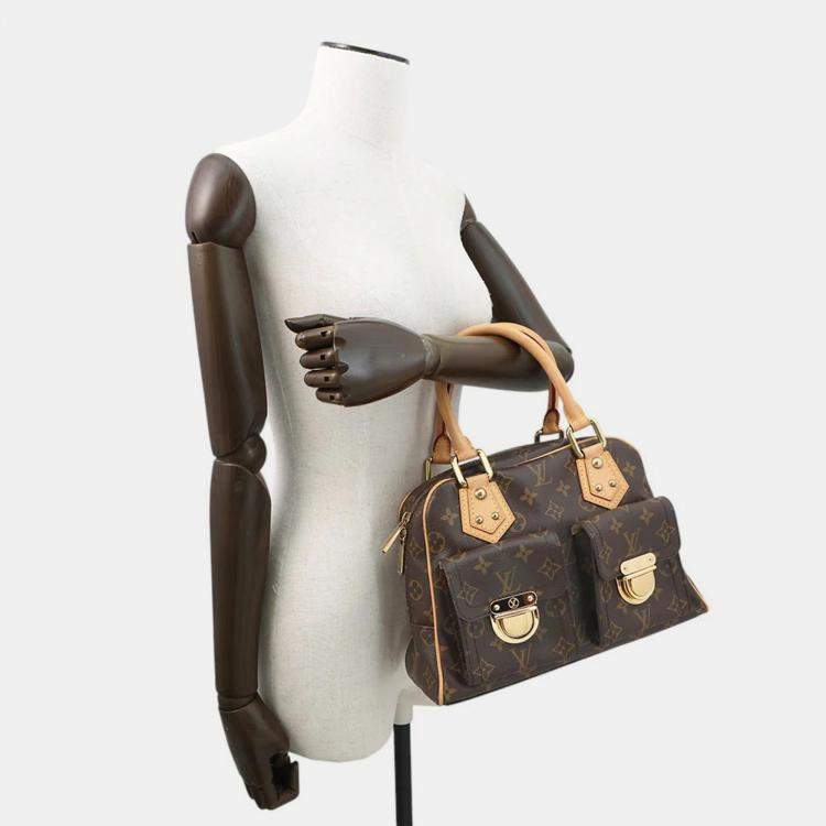 Pre Owned Louis Vuitton Manhattan Beige Monogram Size Pm