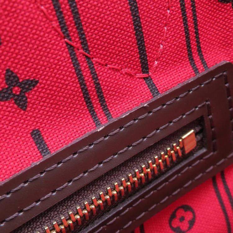 Pre Owned Louis Vuitton Neverfull Brown Damier Ebene Canvas Size Pm