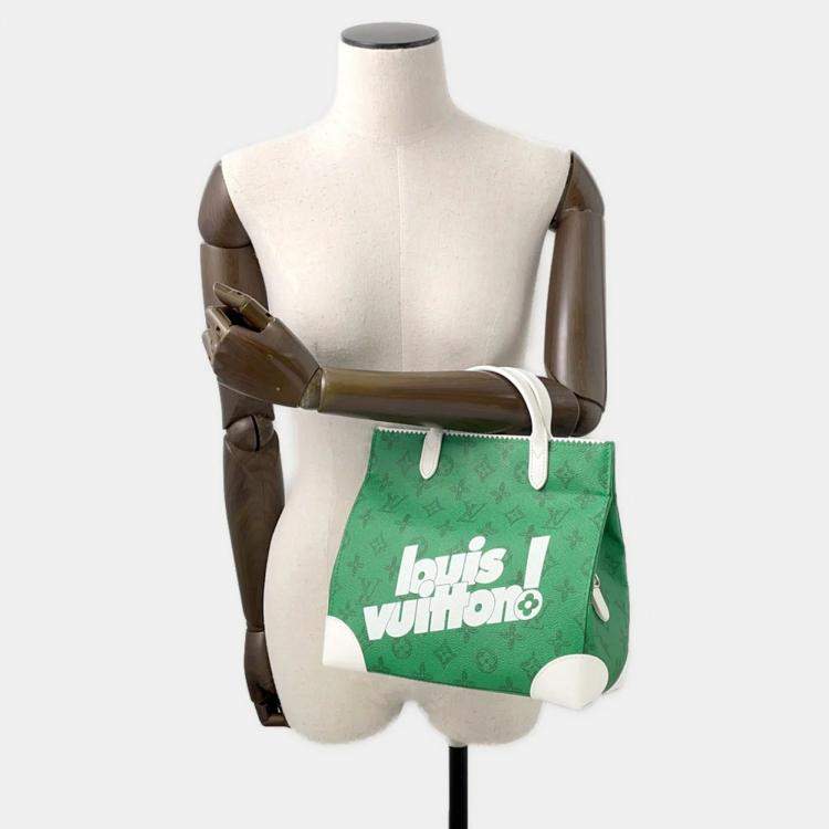 Pre Owned Louis Vuitton Ritter Bag Green Monogram Everyday Lv