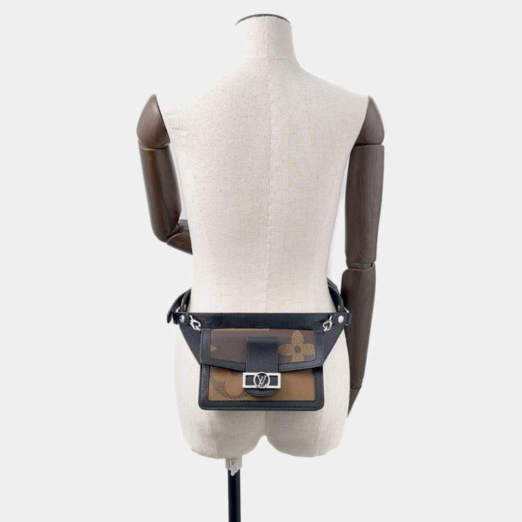 Pre Owned Louis Vuitton Bumbag Dauphine Noir Monogram Giant Monogram Giant Reverse
