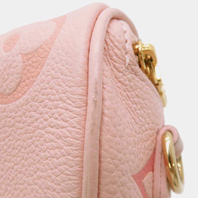 Pre Owned Louis Vuitton Mini Bumbag Pink Bicolor Monogram Empreinte Leather