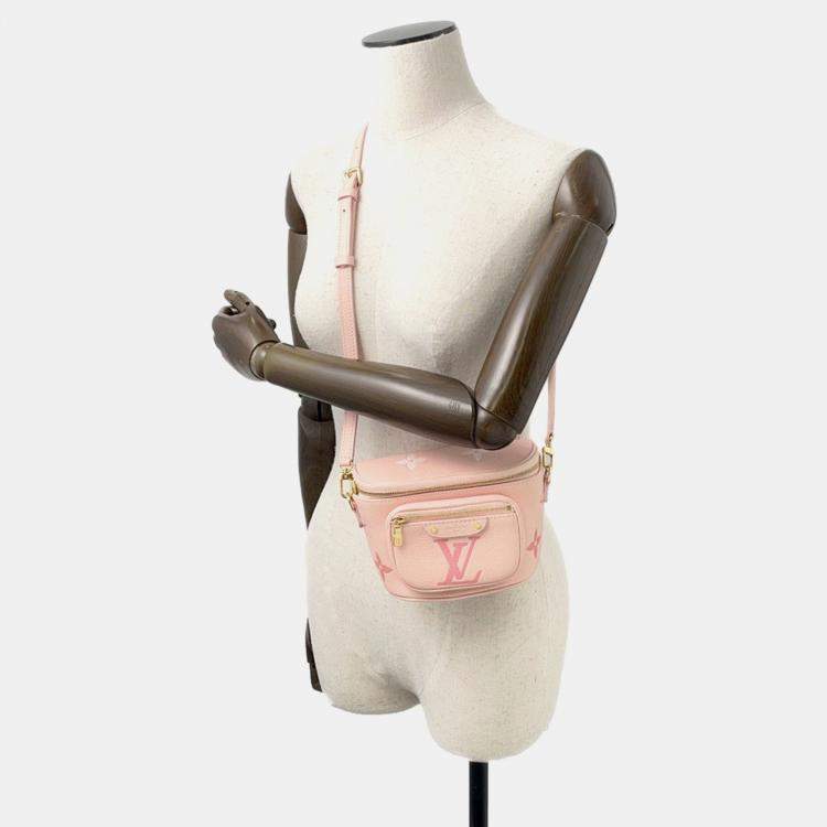 Pre Owned Louis Vuitton Mini Bumbag Pink Bicolor Monogram Empreinte Leather