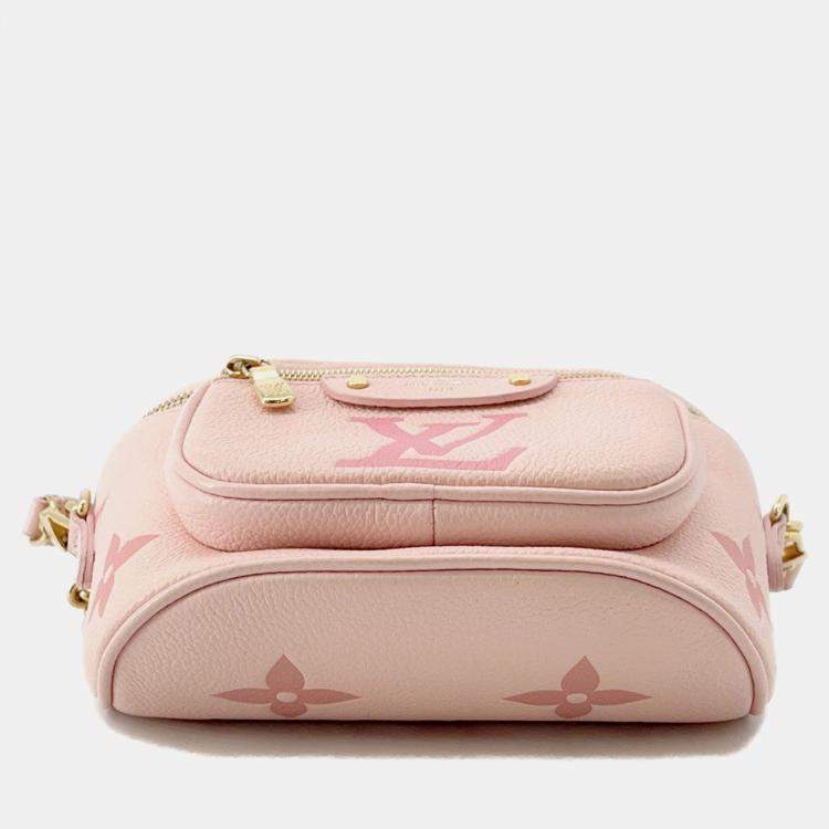 Pre Owned Louis Vuitton Mini Bumbag Pink Bicolor Monogram Empreinte Leather
