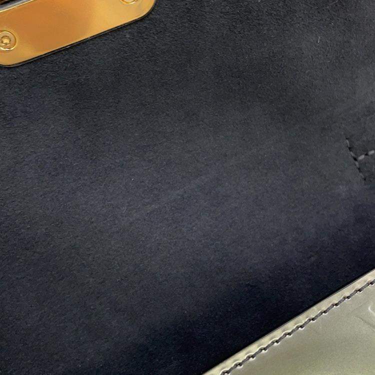 Pre Owned Louis Vuitton Spring Street Silver/Tassili Yellow Monogram Vernis Leather Epi Leather Monogram Size Pm