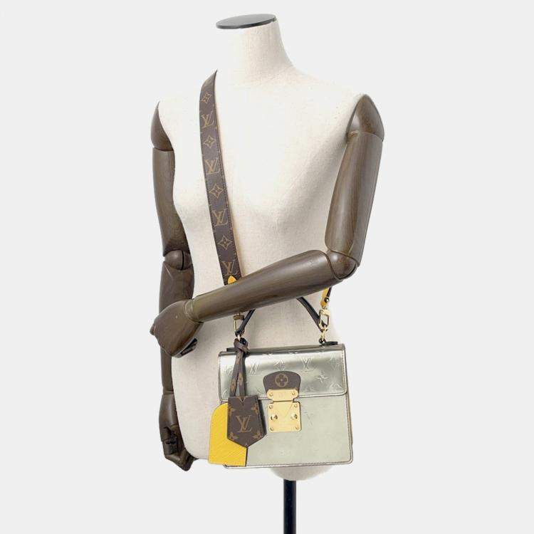 Pre Owned Louis Vuitton Spring Street Silver/Tassili Yellow Monogram Vernis Leather Epi Leather Monogram Size Pm