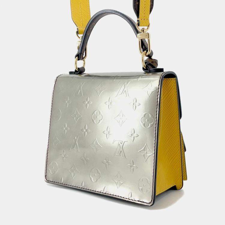 Pre Owned Louis Vuitton Spring Street Silver/Tassili Yellow Monogram Vernis Leather Epi Leather Monogram Size Pm
