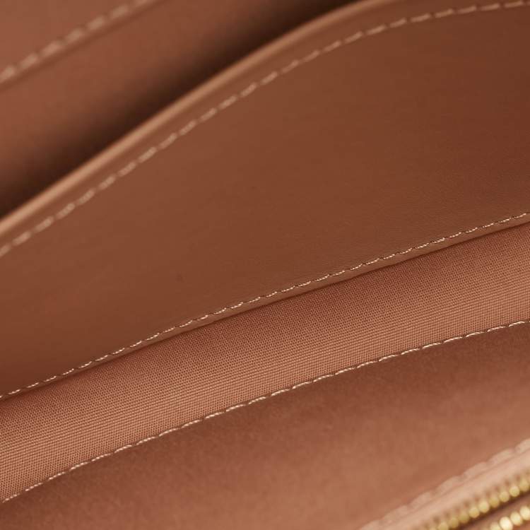 Pre Owned Louis Vuitton Louise Beige Patent Leather Clutch